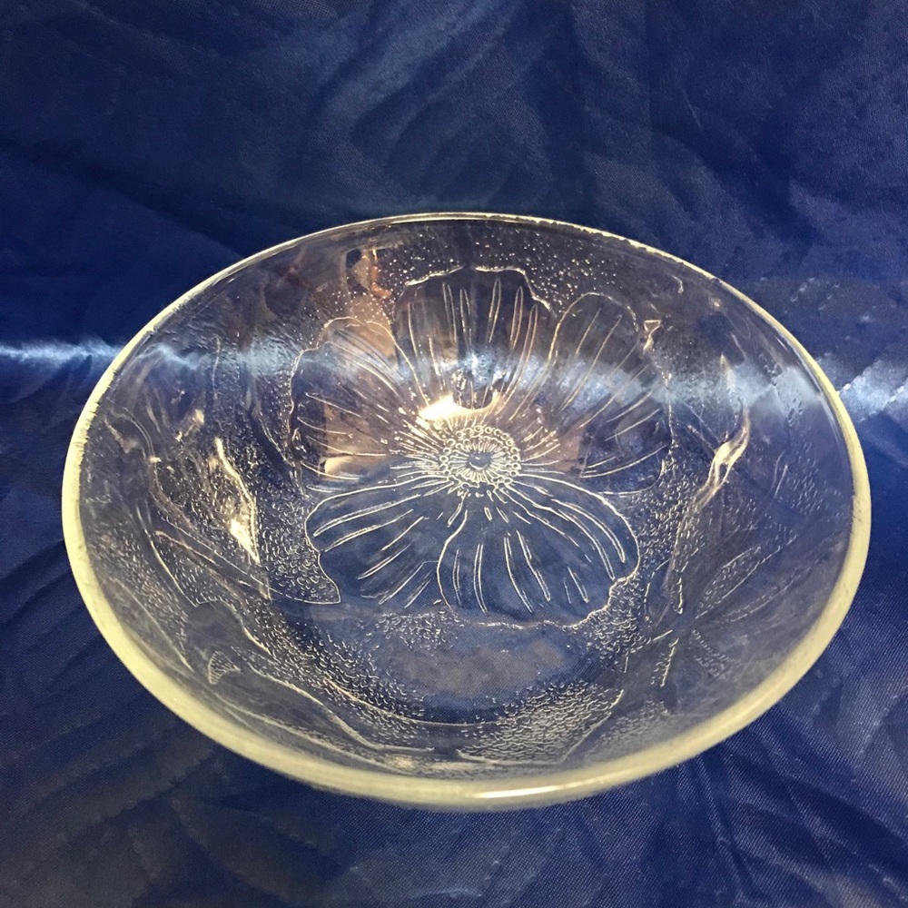 Etched poppy Bowl